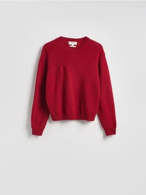 Reserved - Wełniany sweter - czerwony