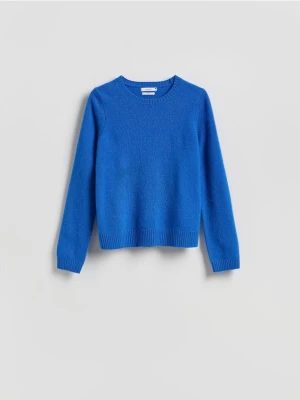 Reserved - Wełniany sweter - niebieski