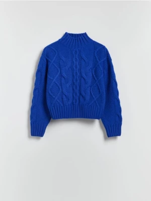 Reserved - Wełniany sweter - niebieski