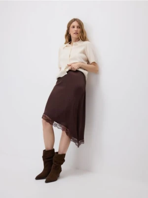 Reserved - Wełniany sweter polo - kremowy