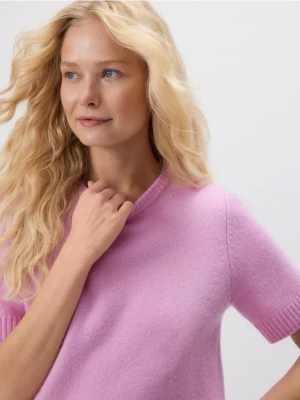 Reserved - Wełniany sweter - różowy