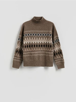 Reserved - Wełniany sweter - wielobarwny