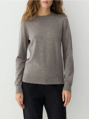 Reserved - Wełniany sweter z dodatkiem kaszmiru - brązowy