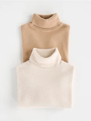 Reserved - Wełniany sweter z kaszmirem - beżowy