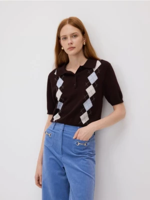 Reserved - Wełniany sweter z kaszmirem - wielobarwny