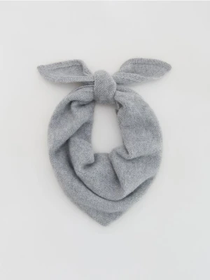 Reserved - Wełniany szalik z dodatkiem kaszmiru - jasnoszary