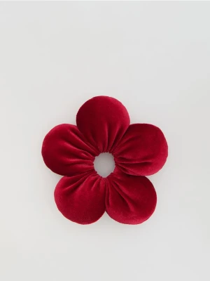 Reserved - Welurowa gumka do włosów - czerwony