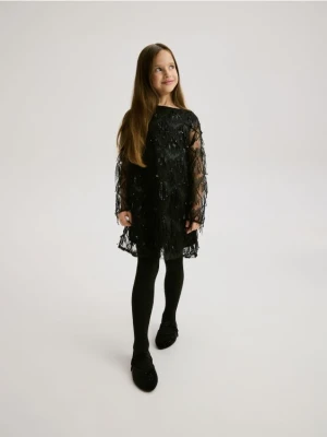 Reserved - Welurowe baleriny - czarny