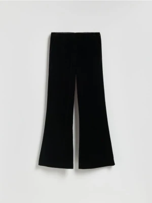 Reserved - Welurowe spodnie - czarny