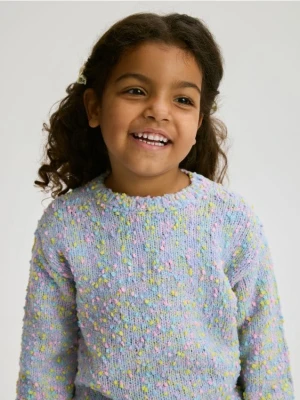 Reserved - Wielokolorowy sweter - lawendowy