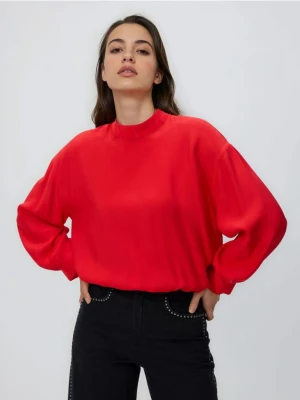 Reserved - Wiskozowa bluzka - czerwony