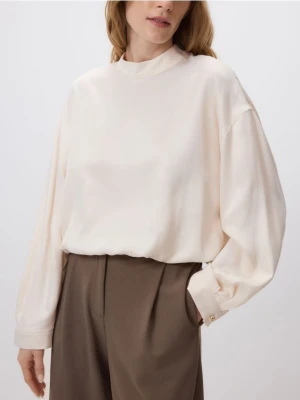 Reserved - Wiskozowa bluzka - kremowy