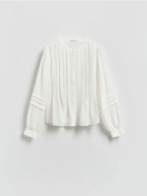 Reserved - Wiskozowa koszula - złamana biel