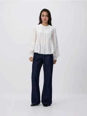 Reserved - Wiskozowa koszula - złamana biel