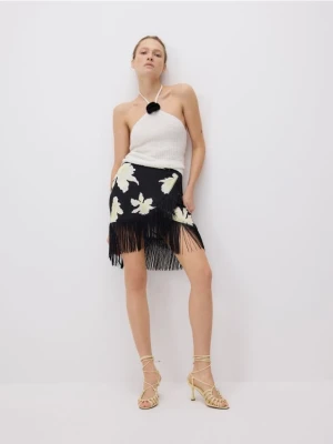 Reserved - Wiskozowa spódnica z frędzlami - wielobarwny