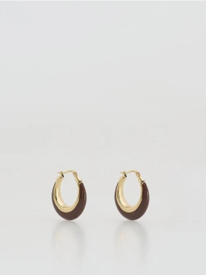 Reserved - Wiszące kolczyki - ciemnobrązowy