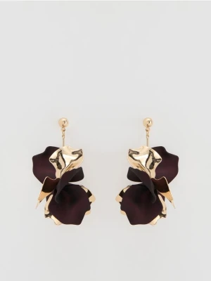 Reserved - Wiszące kolczyki - ciemnofioletowy