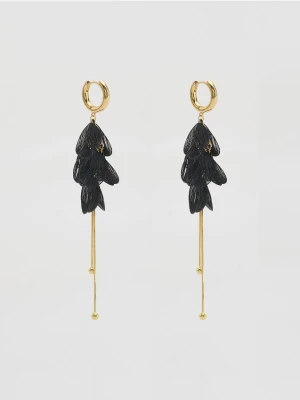 Reserved - Wiszące kolczyki - czarny