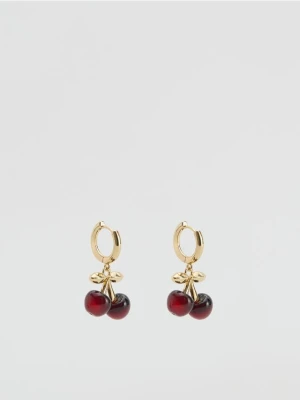 Reserved - Wiszące kolczyki - mahoniowy