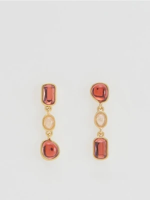 Reserved - Wiszące kolczyki - różowy