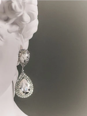 Reserved - Wiszące kolczyki - srebrny