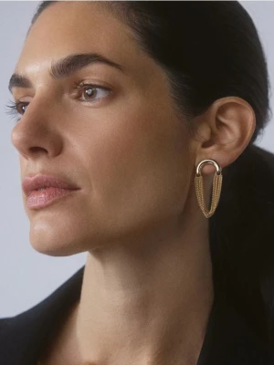 Reserved - Wiszące kolczyki - złoty