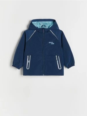 Reserved - Wodoodporna kurtka z kapturem - granatowy