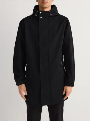 Reserved - Wodoodporna parka z kapturem - czarny