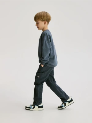 Reserved - Wysokoelastyczne spodnie regular - granatowy