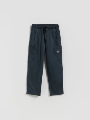 Reserved - Wysokoelastyczne spodnie regular - granatowy