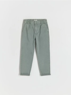 Reserved - Wysokoelastyczne spodnie regular - zielony