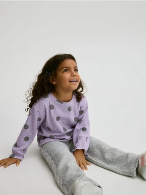 Reserved - Wzorzysta bluzka - lawendowy