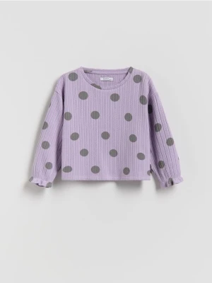 Reserved - Wzorzysta bluzka - lawendowy