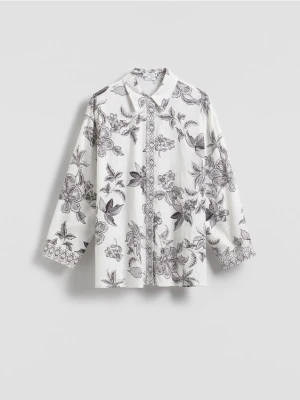 Reserved - Wzorzysta koszula - ciemnoszary