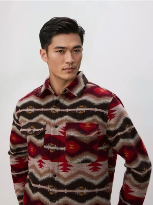 Reserved - Wzorzysta koszula comfort fit - wielobarwny