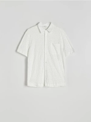 Reserved - Wzorzysta koszula comfort fit - złamana biel