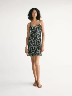 Reserved - Wzorzysta koszula nocna - czarny