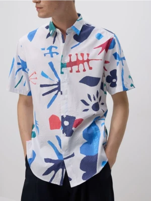 Reserved - Wzorzysta koszula regular fit - wielobarwny