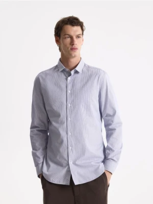 Reserved - Wzorzysta koszula slim fit - niebieski