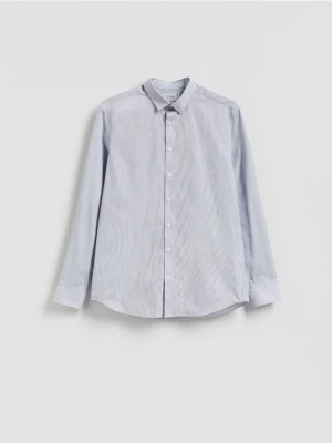 Reserved - Wzorzysta koszula slim fit - niebieski