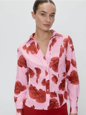 Reserved - Wzorzysta koszula z bawełny - wielobarwny