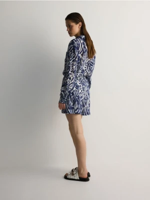 Reserved - Wzorzysta koszula z wiskozy - jasnoniebieski