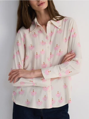 Reserved - Wzorzysta koszula z wiskozy - wielobarwny