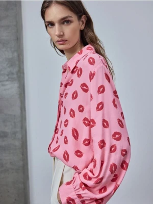 Reserved - Wzorzysta koszula z wiskozy - wielobarwny