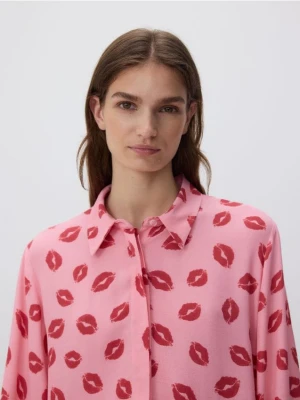 Reserved - Wzorzysta koszula z wiskozy - wielobarwny