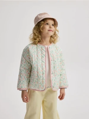 Reserved - Wzorzysta kurtka - złamana biel