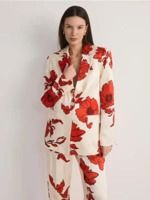 Reserved - Wzorzysta marynarka oversize - wielobarwny