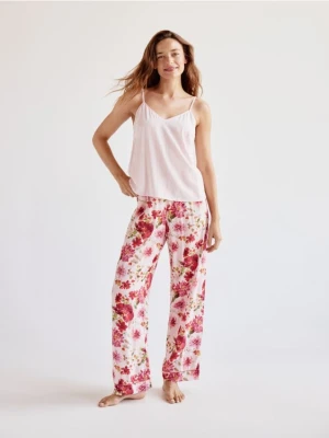 Reserved - Wzorzysta piżama dwuczęściowa - fuksja