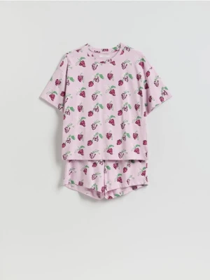 Reserved - Wzorzysta piżama dwuczęściowa - lawendowy