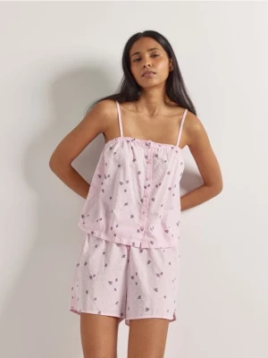 Reserved - Wzorzysta piżama dwuczęściowa - lawendowy